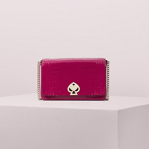 Kate Spade Romy Croc-Embossed Chain Wallet - Picture 6 of 7